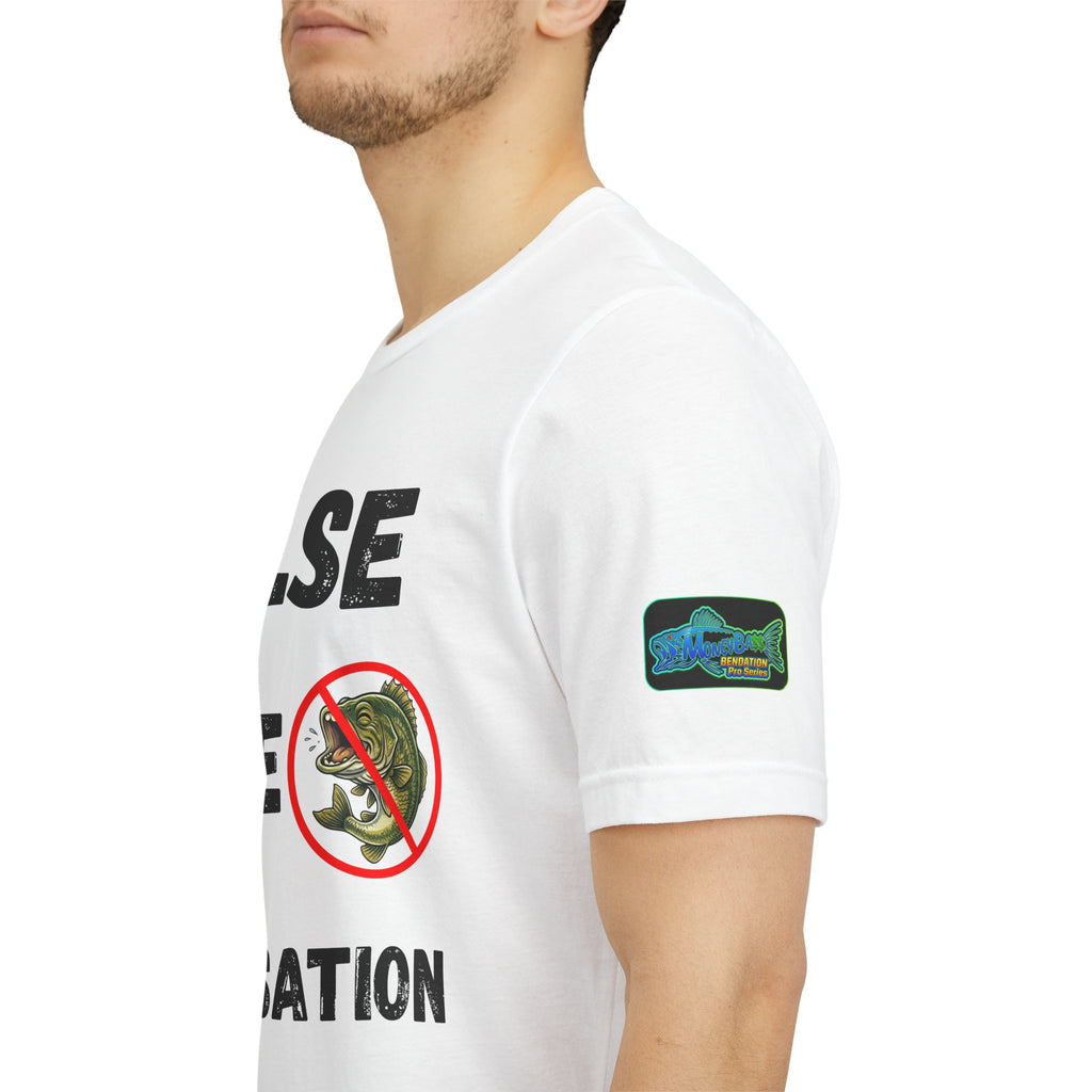 T-Shirt — "False Bite Sensation" Fishing Humor Tee (Anti-Bass Design)