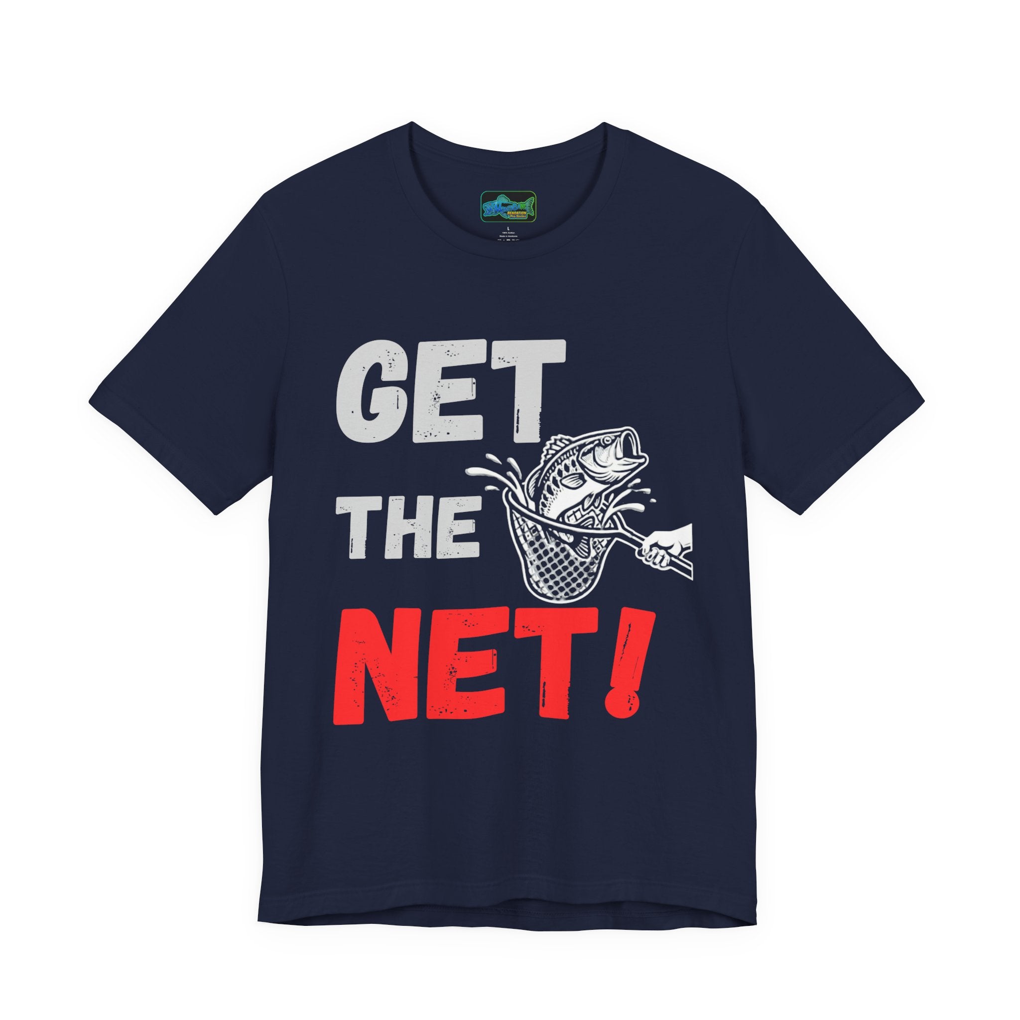 Get The Net! Fishing T‑Shirt – Bass Angler Graphic Tee