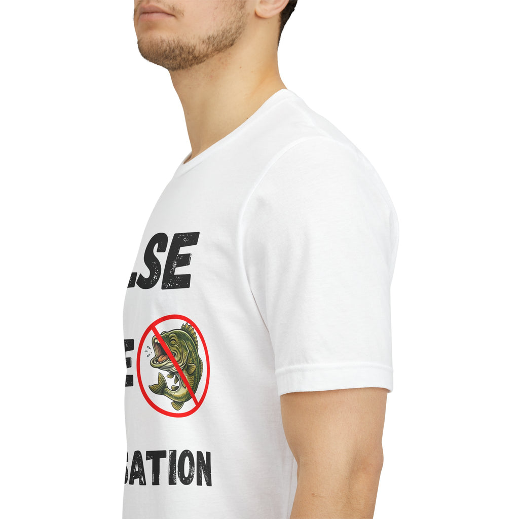T-Shirt — "False Bite Sensation" Fishing Humor Tee (Anti-Bass Design)