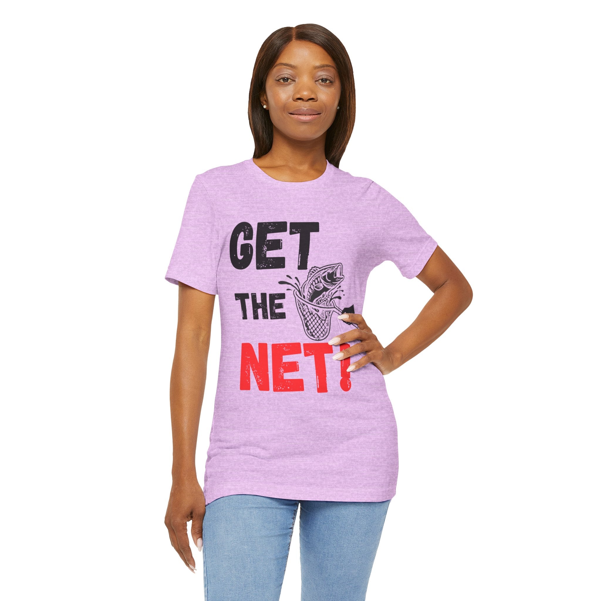 Get The Net! Fishing T‑Shirt — Funny Angler Tee with Bass Net Graphic